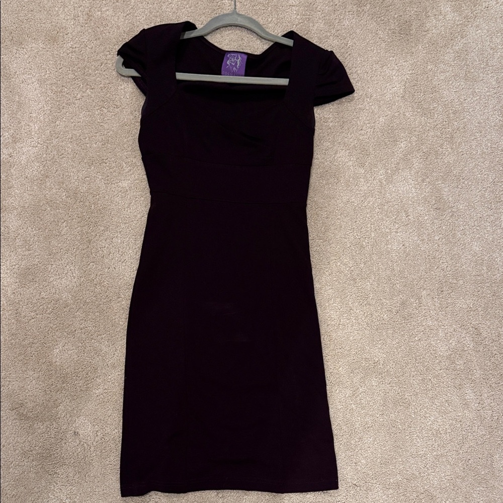 Coco & Tashi Deep Purple Women's Short Sleeve Mini Y2K Dress